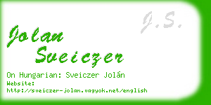 jolan sveiczer business card
